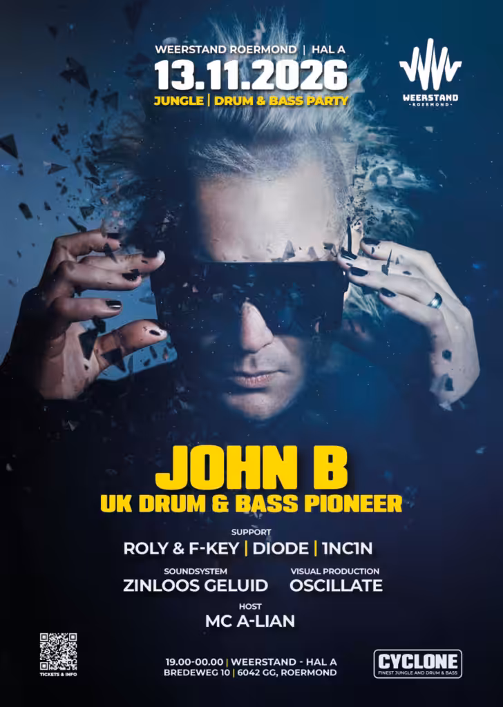 Cyclone: John B | UK Drum & Bass Pioneer in Roermond